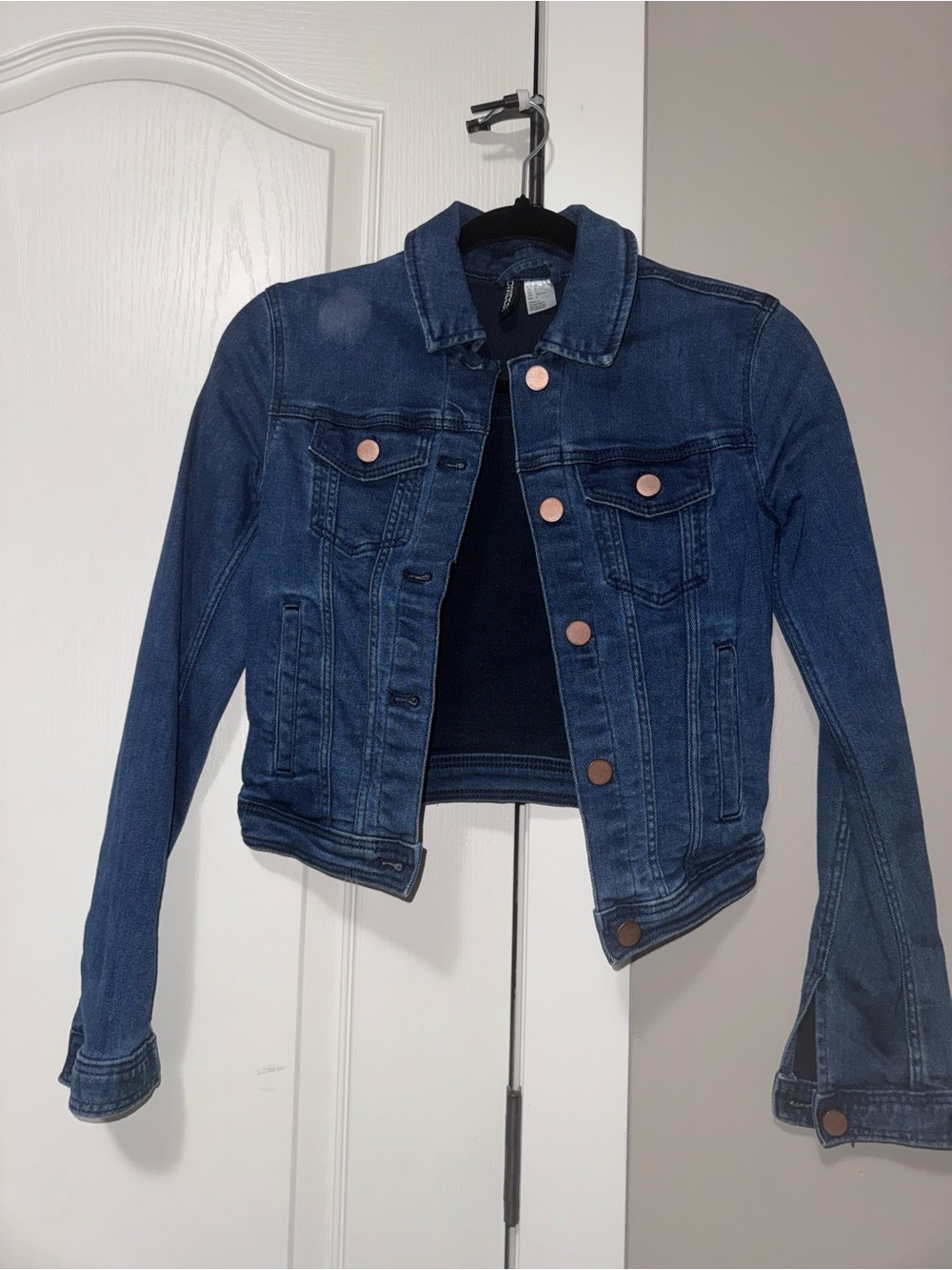 H&M Dark Blue Denim Jean Jacket - Women